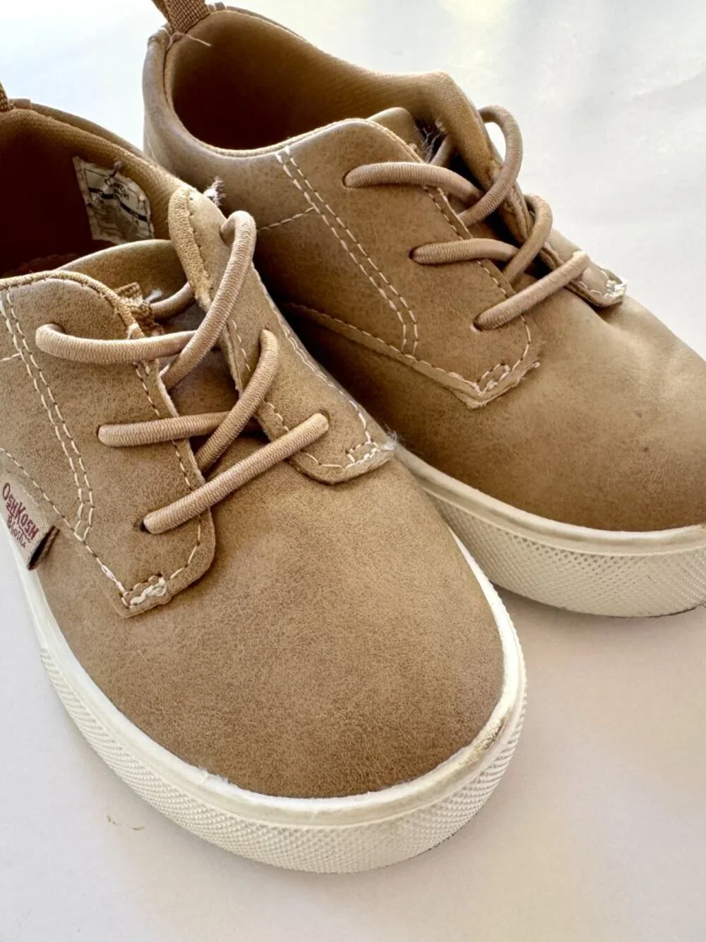 OshKosh B'gosh Putney Tan Faux Suede Sneakers 7M